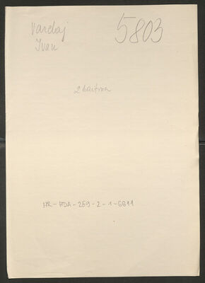 Vardaj, Ivan, 20.10.1908. Policijski karton