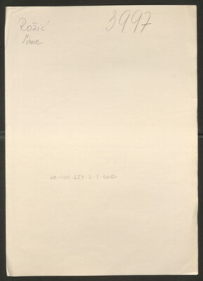 Rožić, Šime, 14.1.1902. Policijski karton