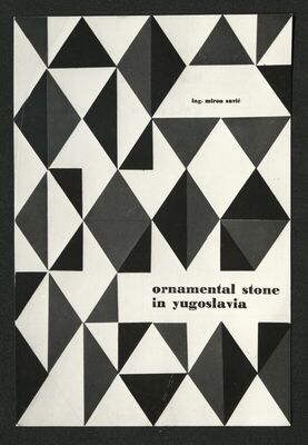 Fotografija - naslovnica knjige - Ornamental stone in Yugoslavia - Miron Savić