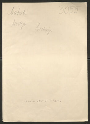 Matok, Matija, 9.2.1906. Policijski karton