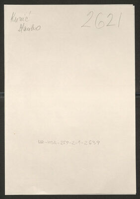 Kunić, Stanko, 1921. Policijski karton