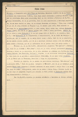 Roščić, Ivan, 2.2.1898. Policijski karton