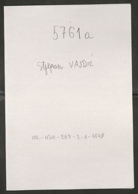 Vajdić, Stjepan, 15.12.1899. Policijski karton