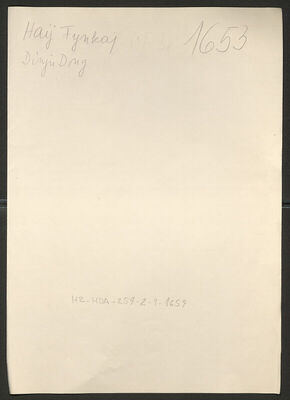 Haij Funkay, Dinju Dong, 1897. Policijski karton