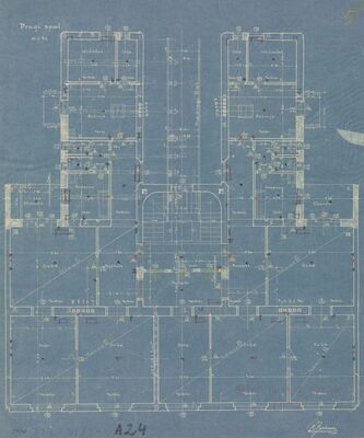 Stambena i trgovačka zgrada za eksploataciju drva, tlocrt/drugi kat