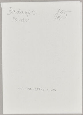 Badanjek, Pavao, 19.1.1911. Policijski karton