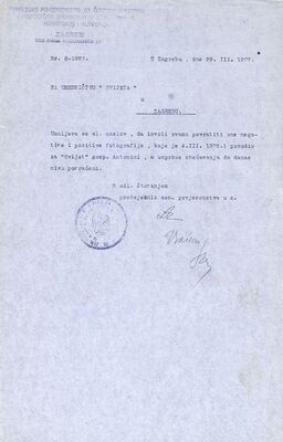 Časopis Svijet, povrat negativa i fotografija