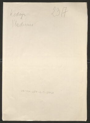 Kodrnja, Vladimir, 3.9.1925. Policijski karton