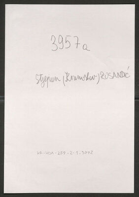 Rosandić, Stjepan. Policijski karton