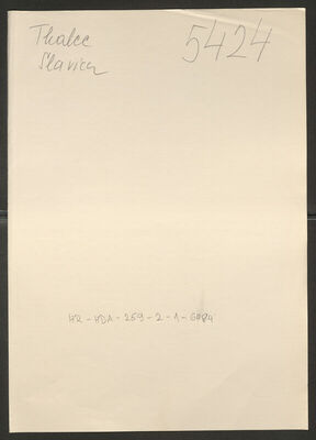 Tkalec, Slavica, 1905. Policijski karton