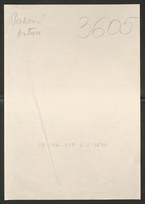 Perković, Antun, 15.1.1903. Policijski karton