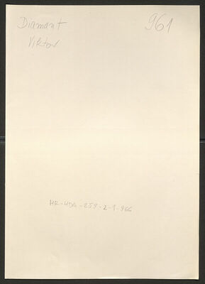 Diamant, Viktor, 13.11.1910. Policijski karton