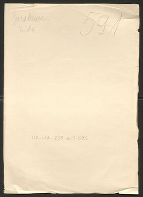 Breslauer, Frida, 3.1.1897. Policijski karton