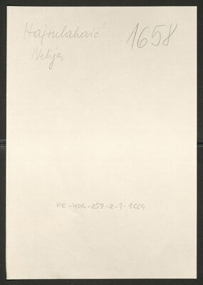 Hajrulahović, Nebija, 1888. Policijski karton