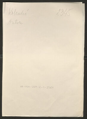 Kolendić, Antun, 18.9.1914. Policijski karton