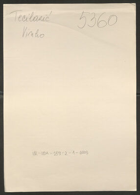 Tecilazić, Vinko, 24.2.1904. Policijski karton