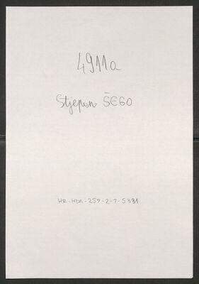 Šego, Stjepan, 21.6.1913. Policijski karton