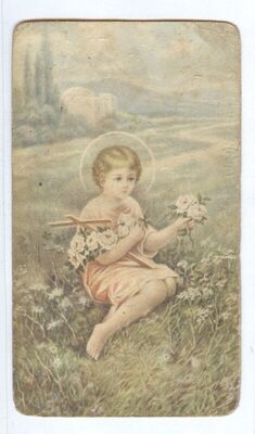 Dijete Isus s križem i cvijećem