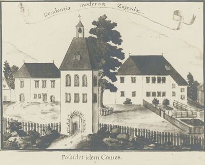 Zajezda (Budinščina) - Dvorac Patačića, grafički prikaz