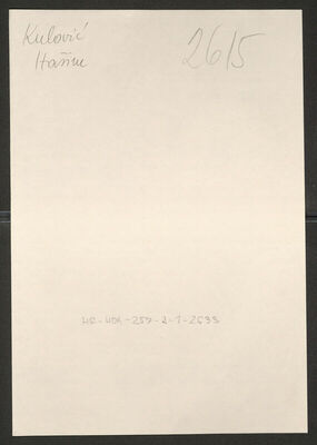 Kulović, Hašim, 17.3.1900. Policijski karton