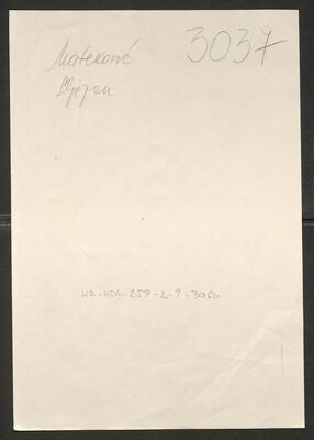 Mateković, Stjepan, 2.3.1909. Policijski karton