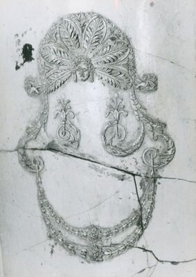 Gradec - Biskupski dvorac, detalj peći na prvom katu