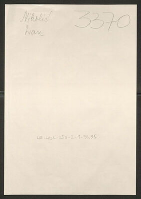 Nikolić, Ivan, 12.12.1887. Policijski karton