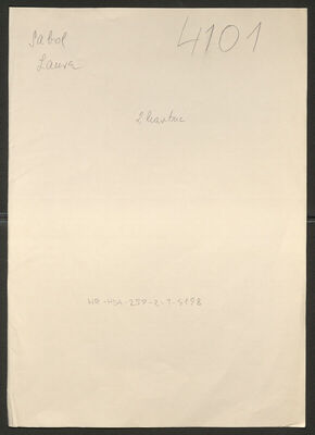 Sabol, Laura, 14.1.1915. Policijski karton