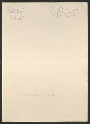 Ružičić, Milorad, 15.8.1908. Policijski karton