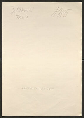 Jelaković, Franjo, 13.8.1912. Policijski karton