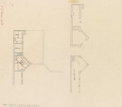 Stambena kuća Nikole pl. Tomašića, projekt pregradnje, zimski vrt/tlocrti