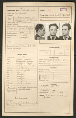 Ivanković, Ferdinand, 17.10.1914. Policijski karton