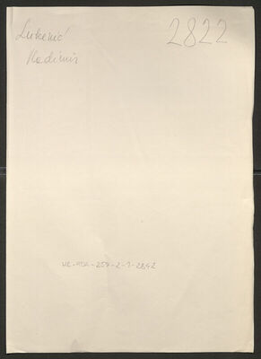 Lukenić, Vladimir, 31.7.1915. Policijski karton