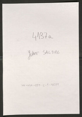 Saltiel, Jakov, 31.3.1913. Policijski karton