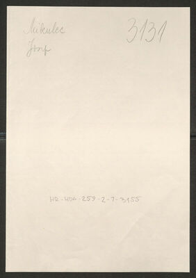 Mikulec, Josip, 11.8.1896. Policijski karton