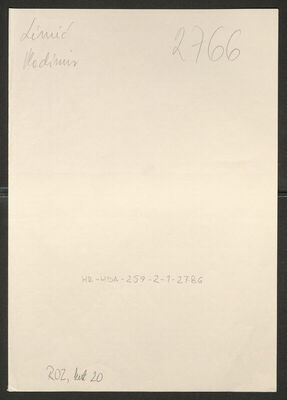 Limić, Vladimir, 1912. Policijski karton