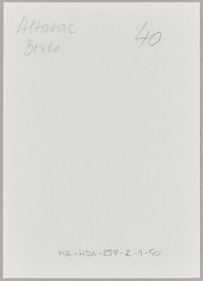 Altarac, Benko, 1.5.1888. Policijski karton