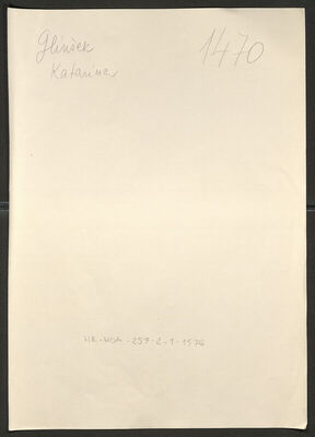 Glinšek, Katarina rođ. Črnjević, 1893. Policijski karton