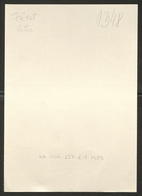 Fürst, Artur, 27.3.1885. Policijski karton