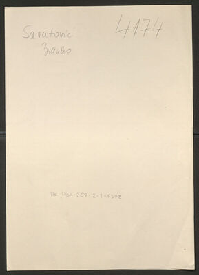 Savatović, Branko, 14.6.1920. Policijski karton