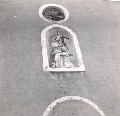 Sveti Ivan Zelina - Crkva sv. Ivana Krstitelja, detalj glavnog pročelja