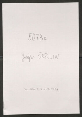 Škrlin, Josip, 1904. Policijski karton