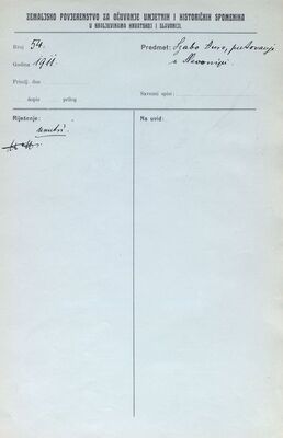 Gjuro Szabo, putovanje u Slavoniju i Srijem, izkaznica za rad