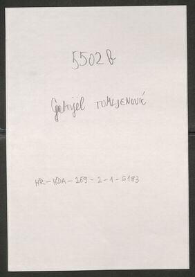 Tomljenović, Gabrijel (Gavro), 1897. Policijski karton