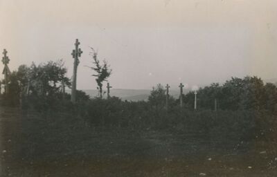 Veljun (Slunj) - Groblje, drvene krstače