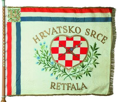 Zastava društva Hrvatsko srce - Retfala