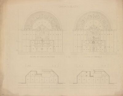 Crkva sv. Blaža, oltar sv. Ćirila i sv. Metoda/pogledi i tlocrti
