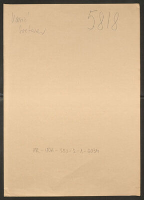 Vasić, Svetozar. Policijski karton