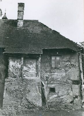 Vukovina - Kurija Alapić, detalj zapadnog pročelja