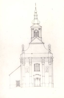 Pogančec - Crkva sv. Majke Božje Lauretanske, južno pročelje